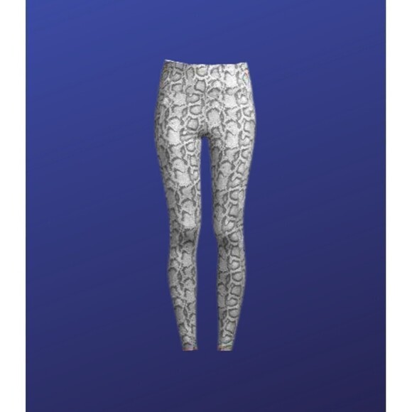Avia Active Performance Leggings, GRAY/BLACK SNAKESKIN, Women's X-Small, NWOT - Picture 1 of 10
